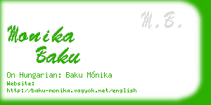 monika baku business card